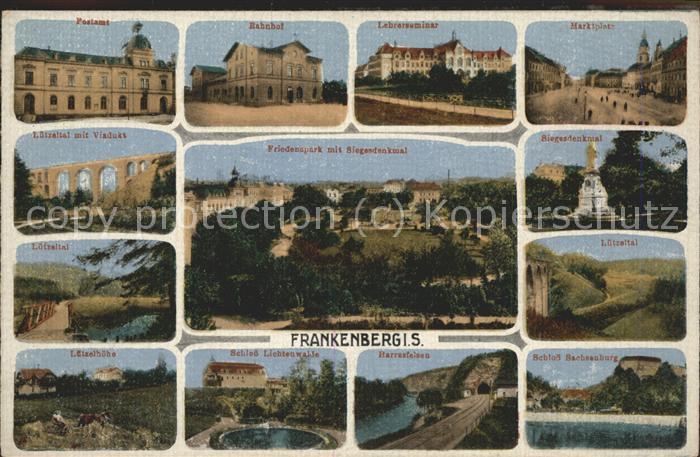 Frankenberg Sachsen Postamt Bahnhof Marktplatz Lützeltal Vi