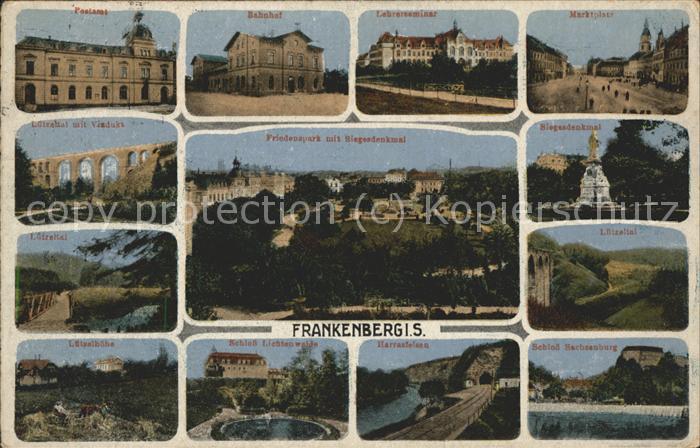 Frankenberg Sachsen Postamt Bahnhof Marktplatz Lützeltal Vi