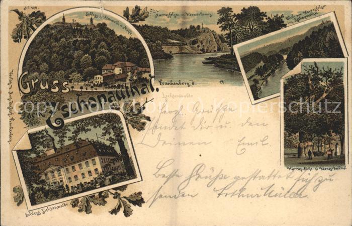 Frankenberg Sachsen Schloss Lichtenwalde Harras Eiche und D