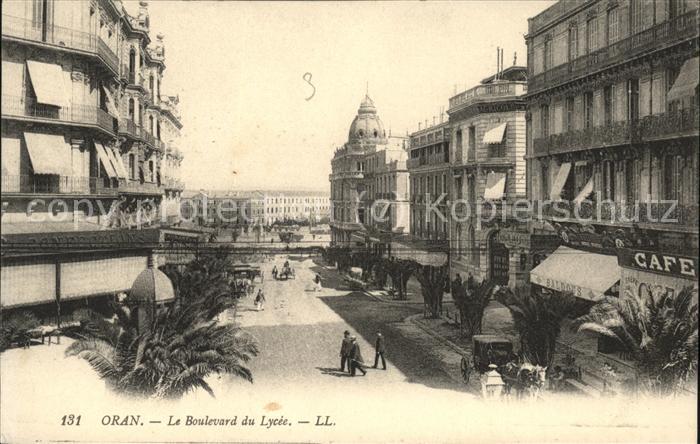 Oran Algerie Boulevard du Lycee Pferdedroschke
