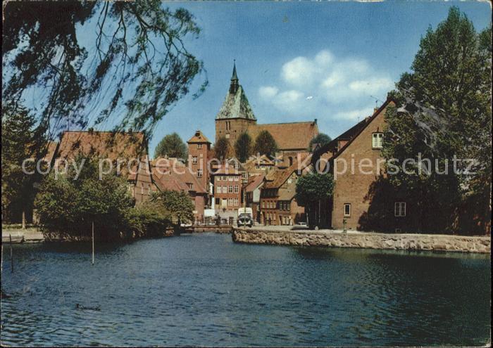 Moelln Mühlenteich mit Nikolai-Kirche