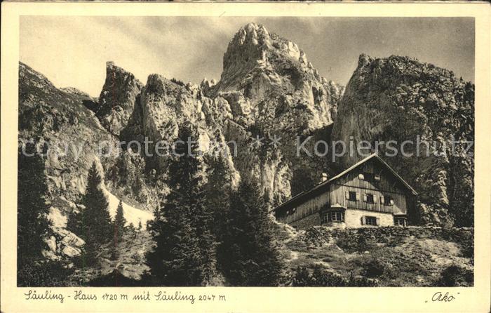 Saeulinghaus mit Saeuling Ammergauer Alpen