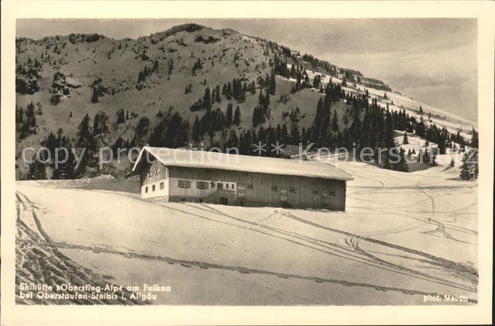 Oberstaufen Oberallgaeu Bayern Steibis Skihuette Oberstieg-Alp Falken