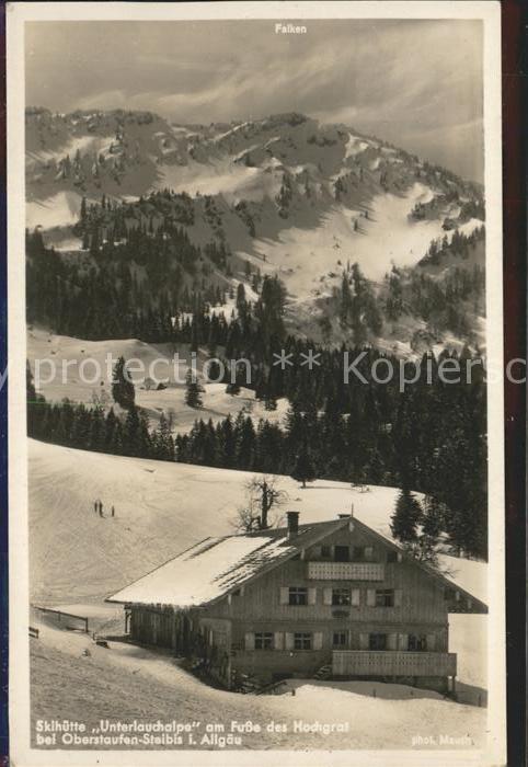 Oberstaufen Oberallgaeu Bayern Skihuette Unterlauchalpe Hochgrat