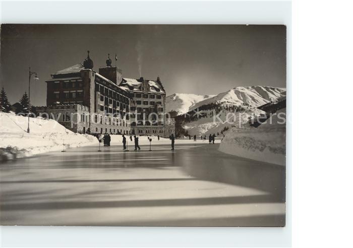 Zuoz GR Hotel Castell Eislaufbahn