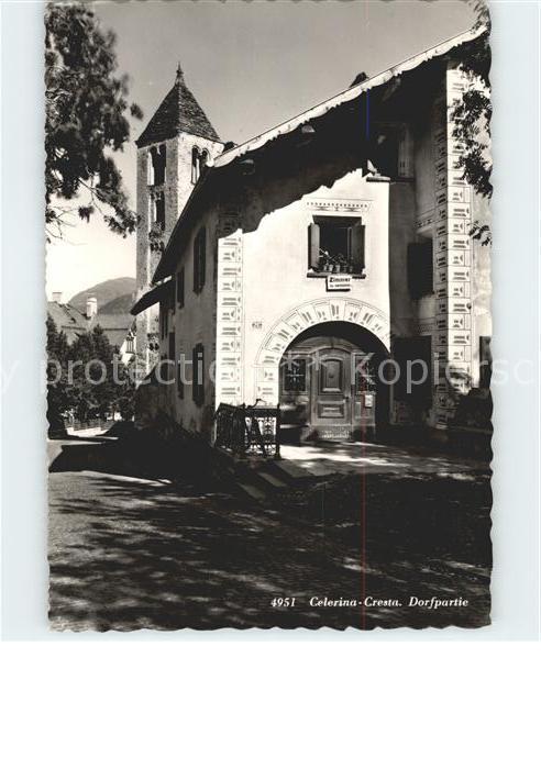 Cresta Celerina Dorfpartie Kirche