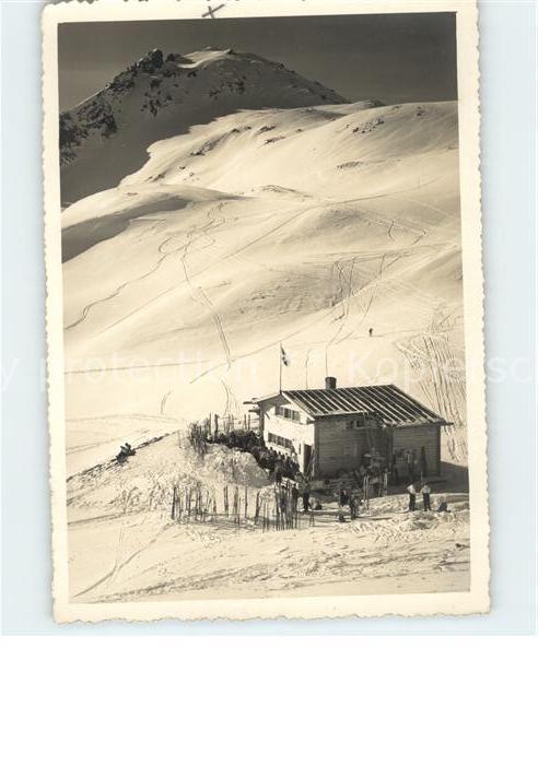 Arosa GR Weisshornhuette des SCA Wintersportplatz