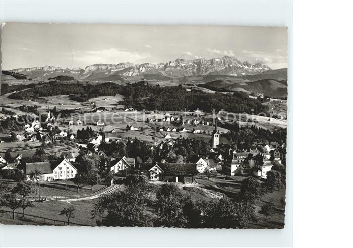 Teufen Mittelland Panorama Blick zum Saentis Appenzeller Alpen