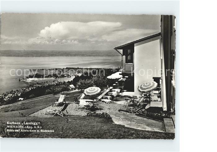 Wienacht-Tobel Kurhaus Landegg Terrasse Blick auf Altenrhein und Bodensee
