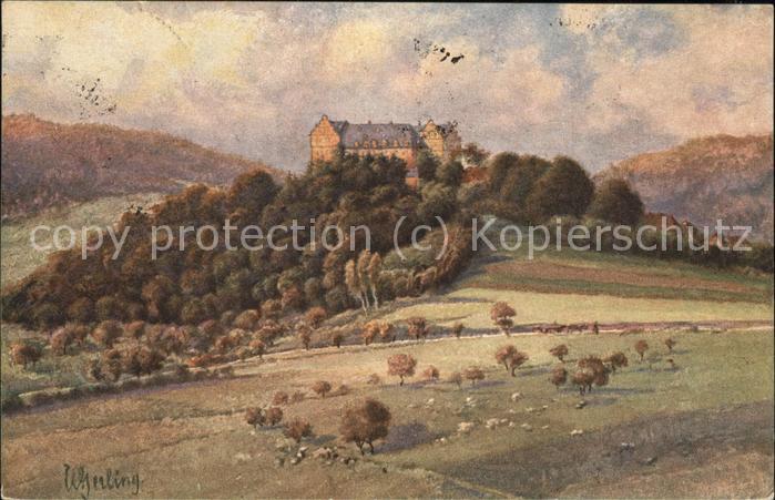 Lichtenberg Odenwald Fremdenheime Schellhaas Künstlerkarte