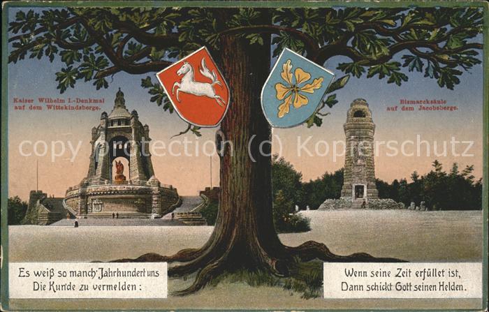 Porta Westfalica Kaiser Wilhelm-Denkmal Bismarcksäuse Wa