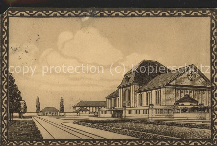 Darmstadt Hauptbahnhof Künstlerkarte