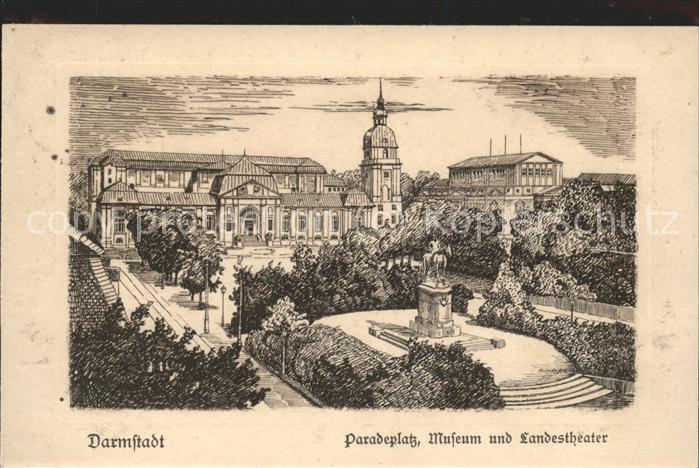 Darmstadt Paradeplatz Museum Landestheater