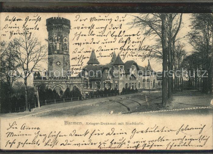 Barmen Wuppertal Kriegerdenkmal Stadthalle