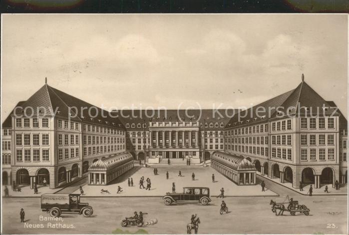 Barmen Wuppertal Neues Rathaus Autos