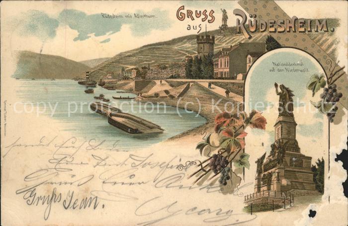 Ruedesheim Rheinpanorama Nationaldenkmal