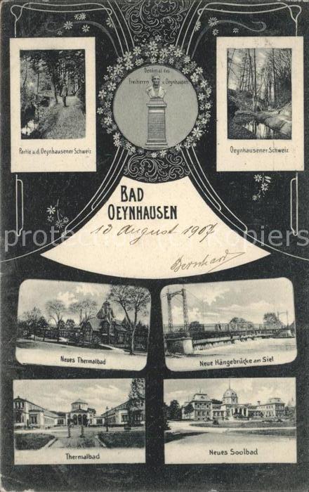 Bad Oeynhausen Thermalbad Ansichten Hängebrücke bei Si