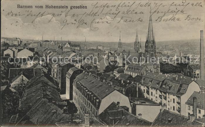 Barmen Wuppertal Panorama vom Hohenstein gesehen
