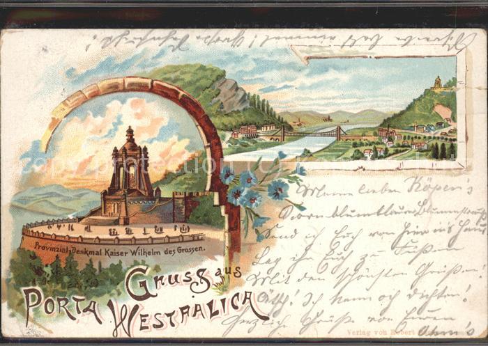 Porta Westfalica Kaiser Wilhelm-Denkmal Brücke