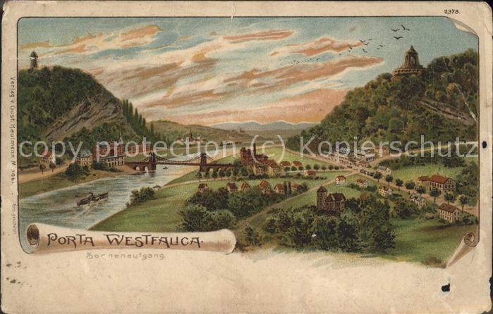 Porta Westfalica Kaiser Wilhelm-Denkmal Brücke