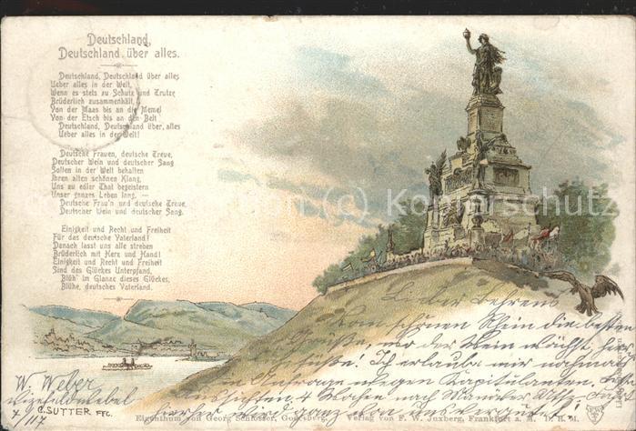 Niederwalddenkmal Nationaldenkmal Hymne