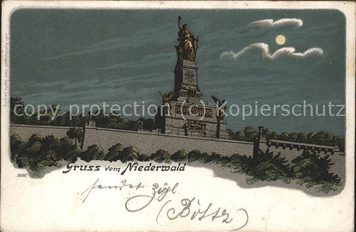 Niederwalddenkmal Nationaldenkmal bei Nacht