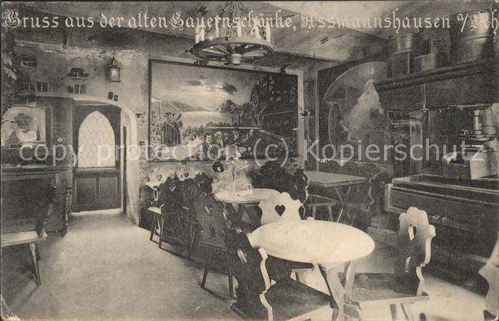 Assmannshausen Alte Bauernschänke innen Fritz Wittmann