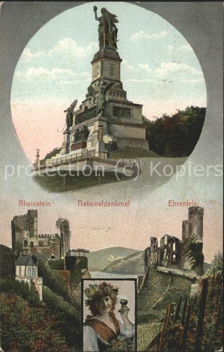 Niederwalddenkmal Nationaldenkmal Burg-Ehrenfels und Rhei