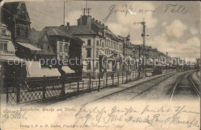 Ruedesheim Eisenbahnlinie Strasse am Rhein