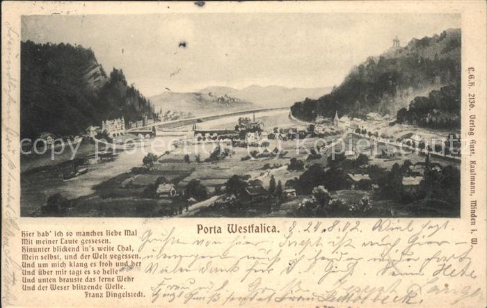 Porta Westfalica Kaiser Wilhelm-Denkmal Rheinpanorama