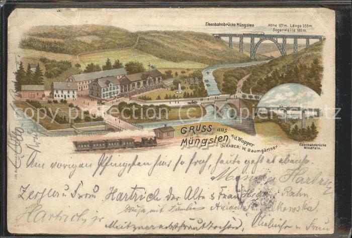 Muengsten Kaiser Wilhelm-Brücke Eisenbahn