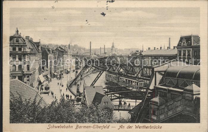 Barmen Wuppertal Schwebebahn an Wertherbrücke