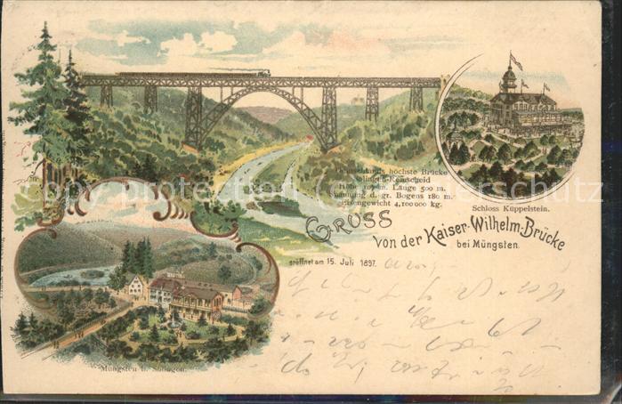 Muengsten Kaiser Wilhelm-Brücke Schloss-Küppelste