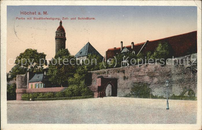 Hoechst Main Zoll- und Schloßturm Stadtmauer