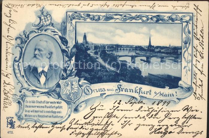 Frankfurt Main Mainpanorama Porträt