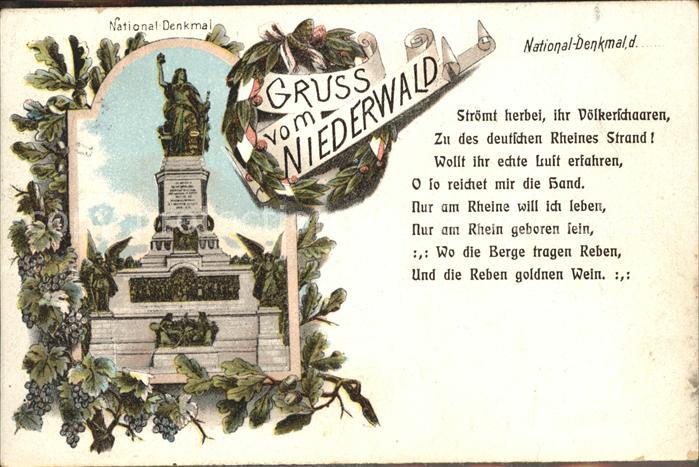 Ruedesheim Rhein National-Denkmal auf dem Niederwald (Ba