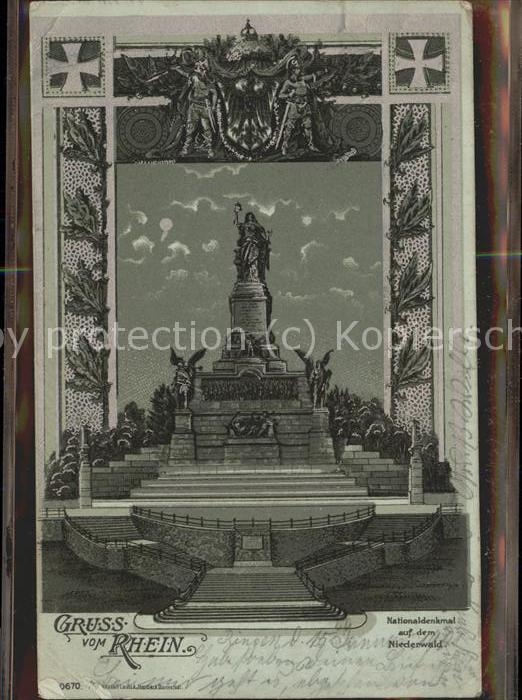 Ruedesheim Rhein Nationaldenkmal auf dem Niederwald