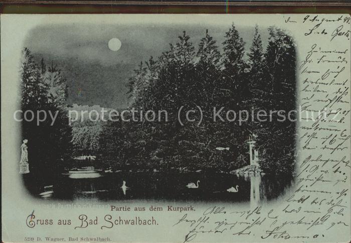 Bad Schwalbach Partie im Kurpark (Schwanenteich)