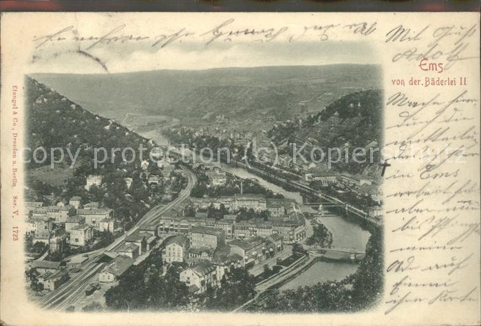 Bad Ems Blick von der Bäderlei