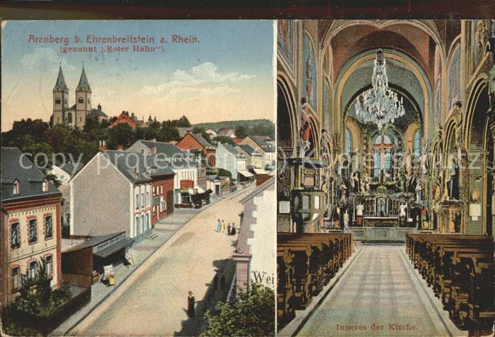 Arenberg Koblenz Hauptstrasse u.Inneres der Kirche