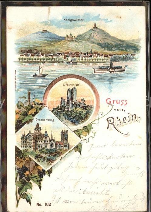 Koenigswinter mit Drachfels u.Drachenburg