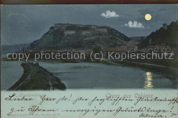 Coblenz Koblenz Mondschein