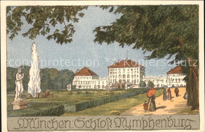 Muenchen Schloss Nymphenburg Künstlerkarte