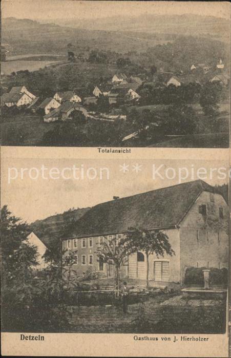 Detzeln Totalansicht und Gasthaus von J. Hierho