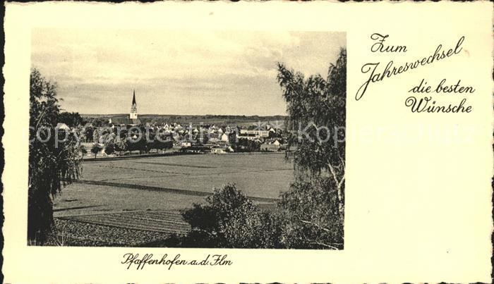 Pfaffenhofen Ilm Panorama Neujahrskarte