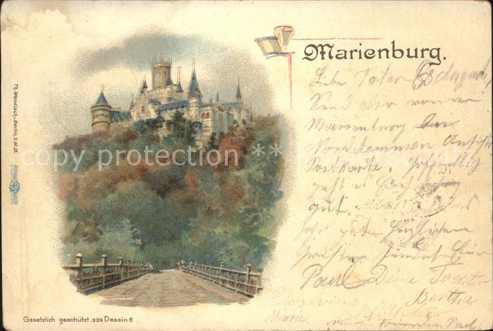 Schulenberg Oberharz Marienburg Künstlerkarte