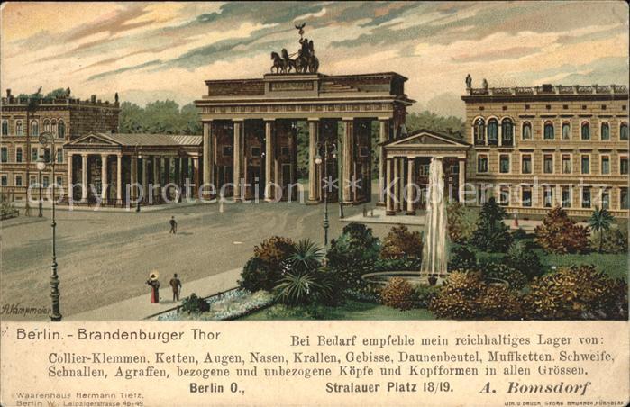 Berlin Brandenburger Tor Künstlerkarte