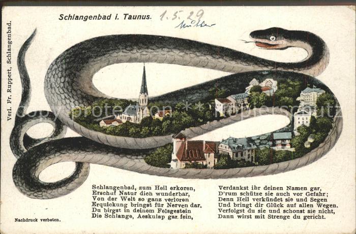 Schlangenbad Taunus Häuser und Schlange