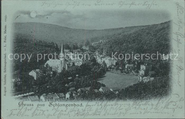 Schlangenbad Taunus Panorama bei Nacht