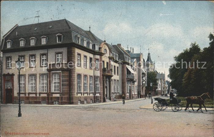 Giessen Lahn Johannisstrasse Pferdekutsche